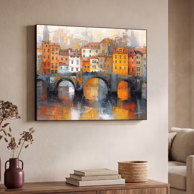 Art Frame - Gracht - Huizen - Kunst - Art — 4