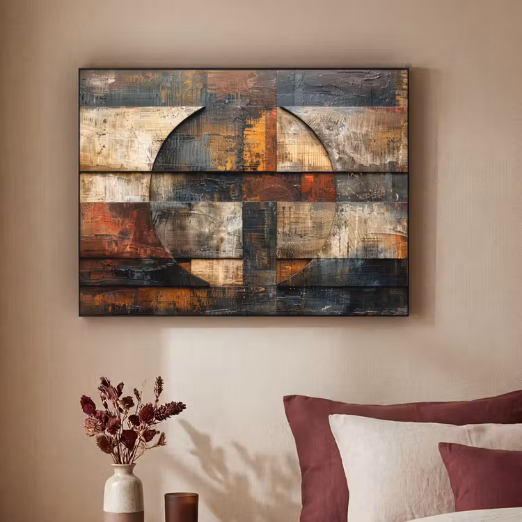 Art Frame - Kunst - Bruin - Abstract - Hout motief — 2