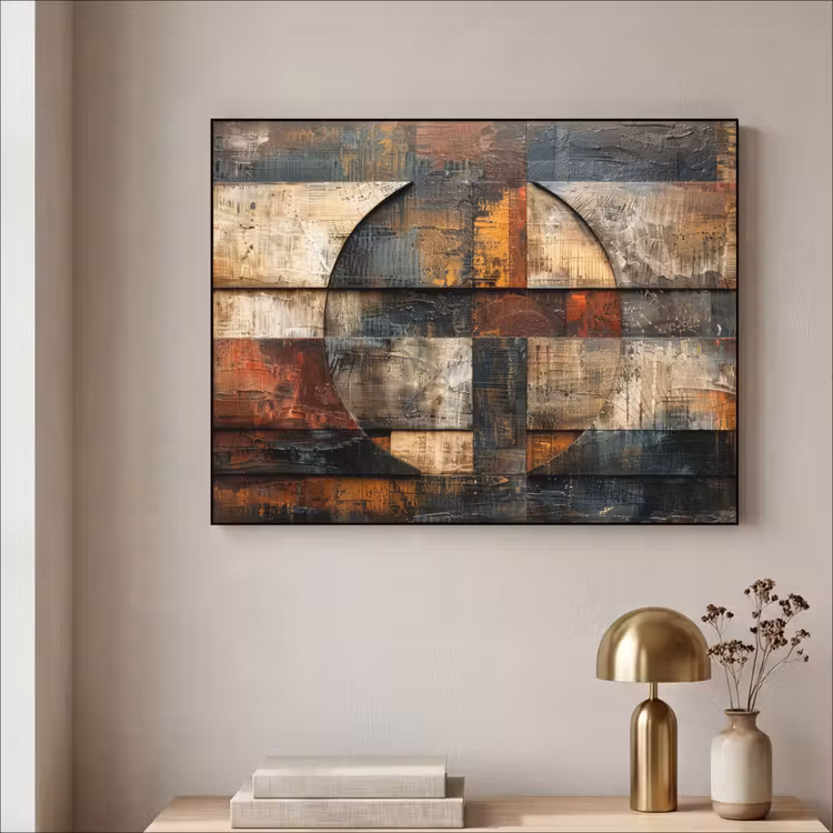 Art Frame - Kunst - Bruin - Abstract - Hout motief — 3