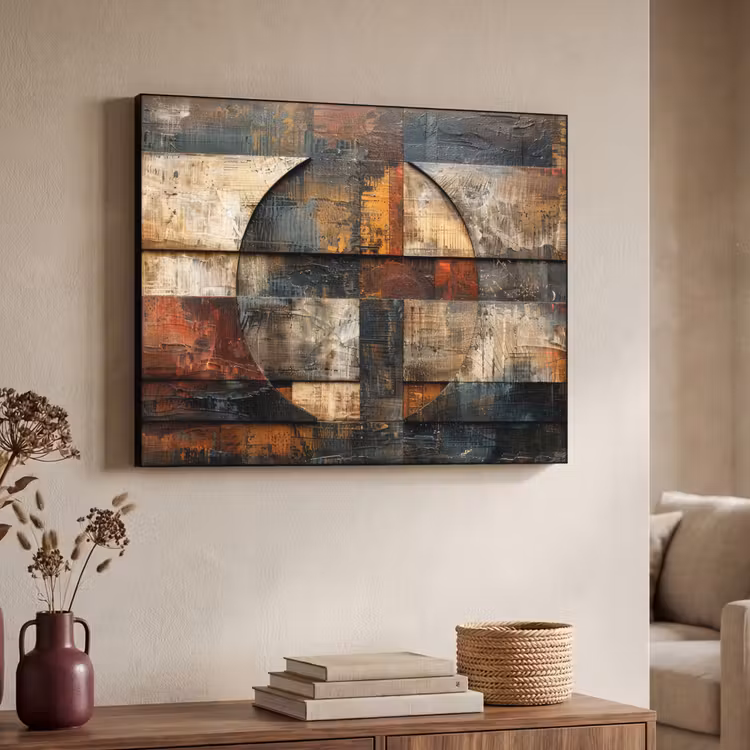 Art Frame - Kunst - Bruin - Abstract - Hout motief — 4