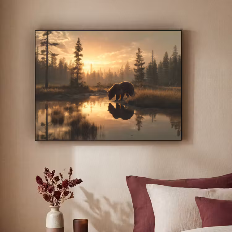 Art Frame - Beer - water - Bos - Ochtendlicht — 2