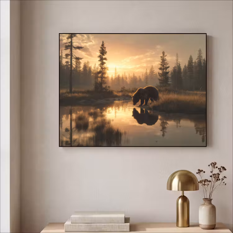 Art Frame - Beer - water - Bos - Ochtendlicht — 3