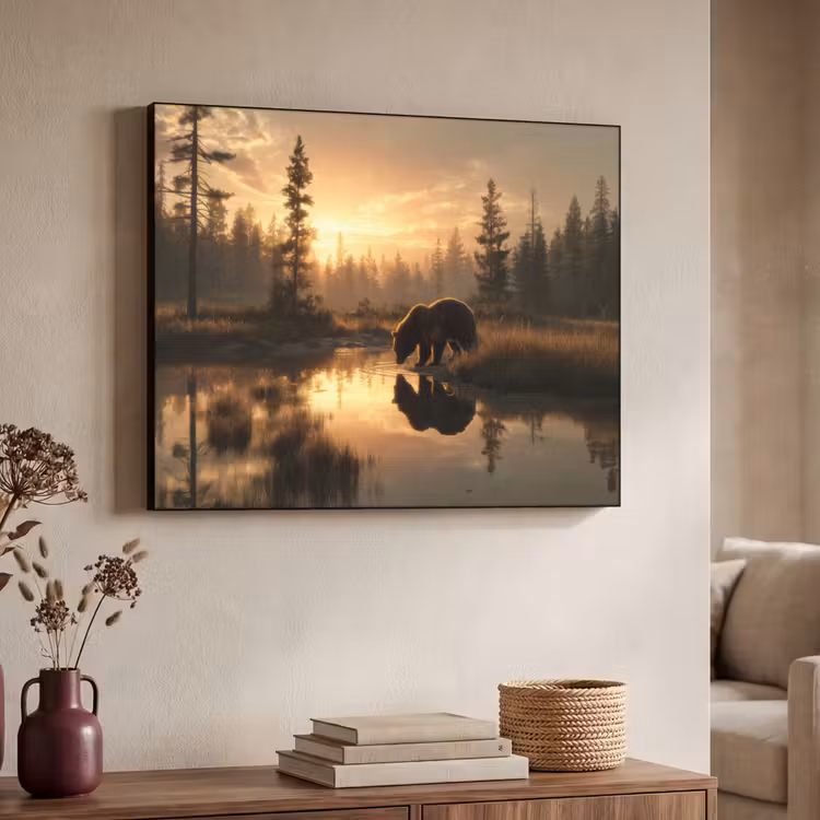Art Frame - Beer - water - Bos - Ochtendlicht — 4