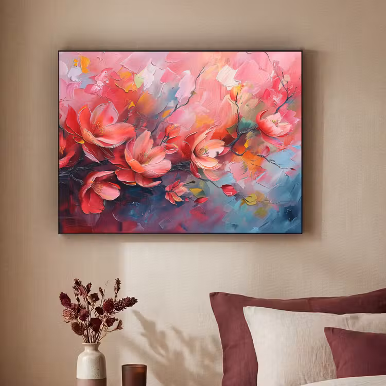 Art Frame - Bloemen - Roze - Natuur- Kunst - Abstract — 2