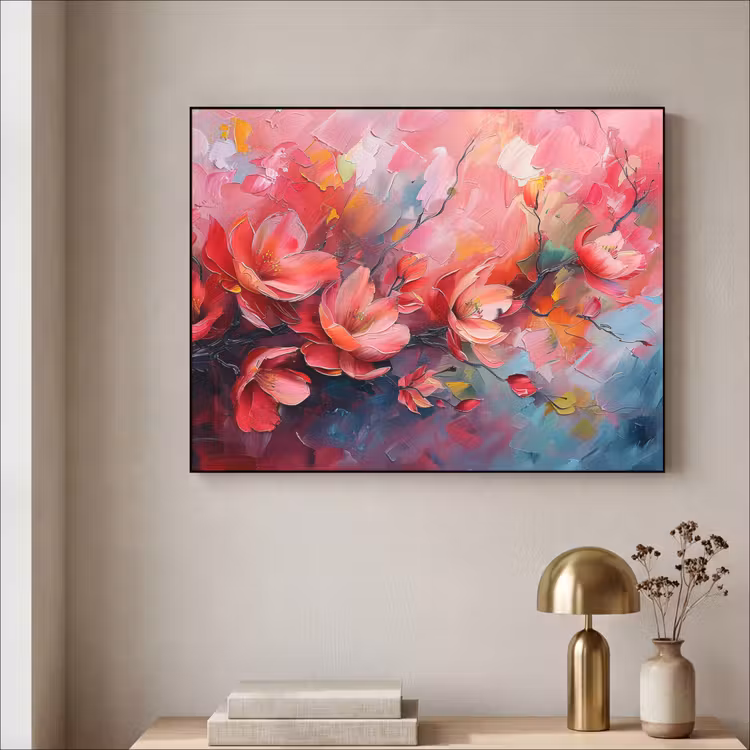 Art Frame - Bloemen - Roze - Natuur- Kunst - Abstract — 3