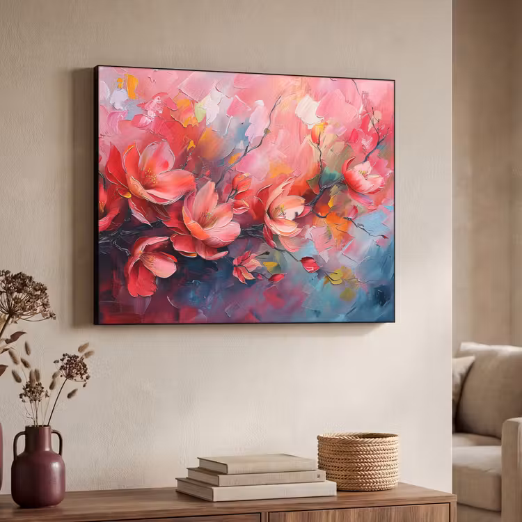 Art Frame - Bloemen - Roze - Natuur- Kunst - Abstract — 4
