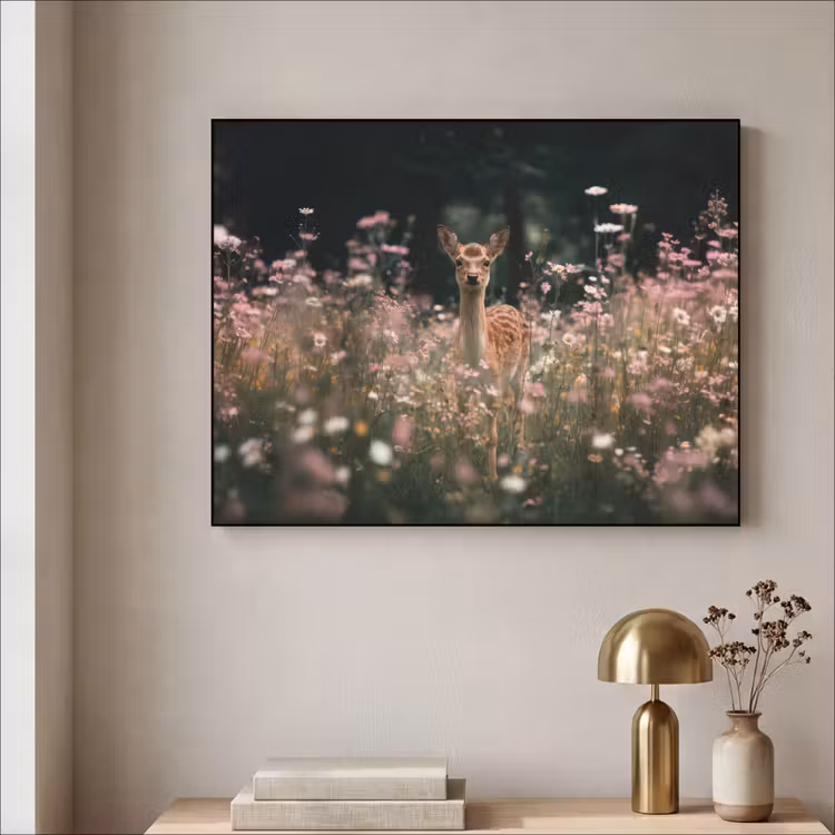 Art Frame - Hert - Wilde bloemen - Bos — 3