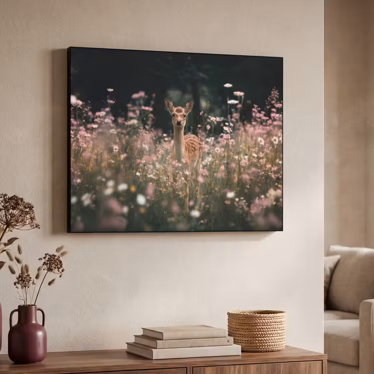 Art Frame - Hert - Wilde bloemen - Bos — 4