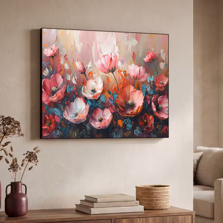 Art Frame - Klaprozen - Roze - Bloemen - Botanisch - Kunst — 4