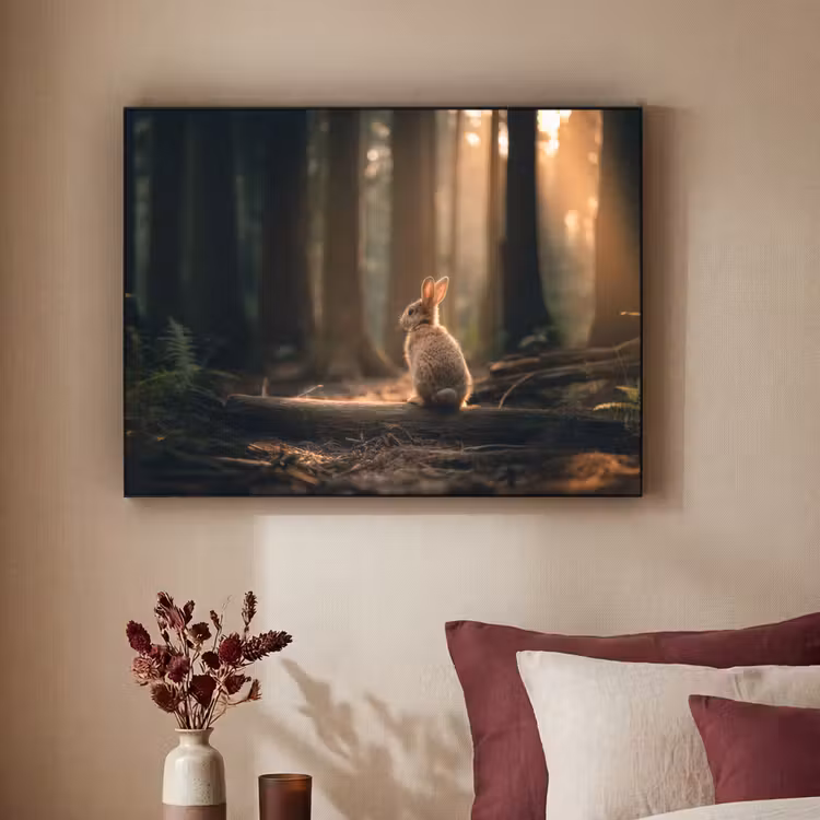 Art Frame - Konijn - Bos - Zonnestralen — 2