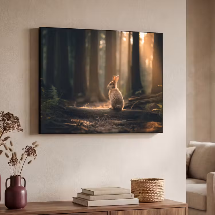 Art Frame - Konijn - Bos - Zonnestralen — 4