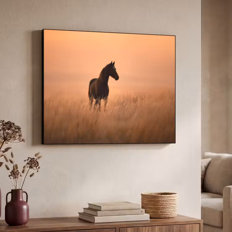 Art Frame - Paard - Grasveld - Zonsondergang — 4