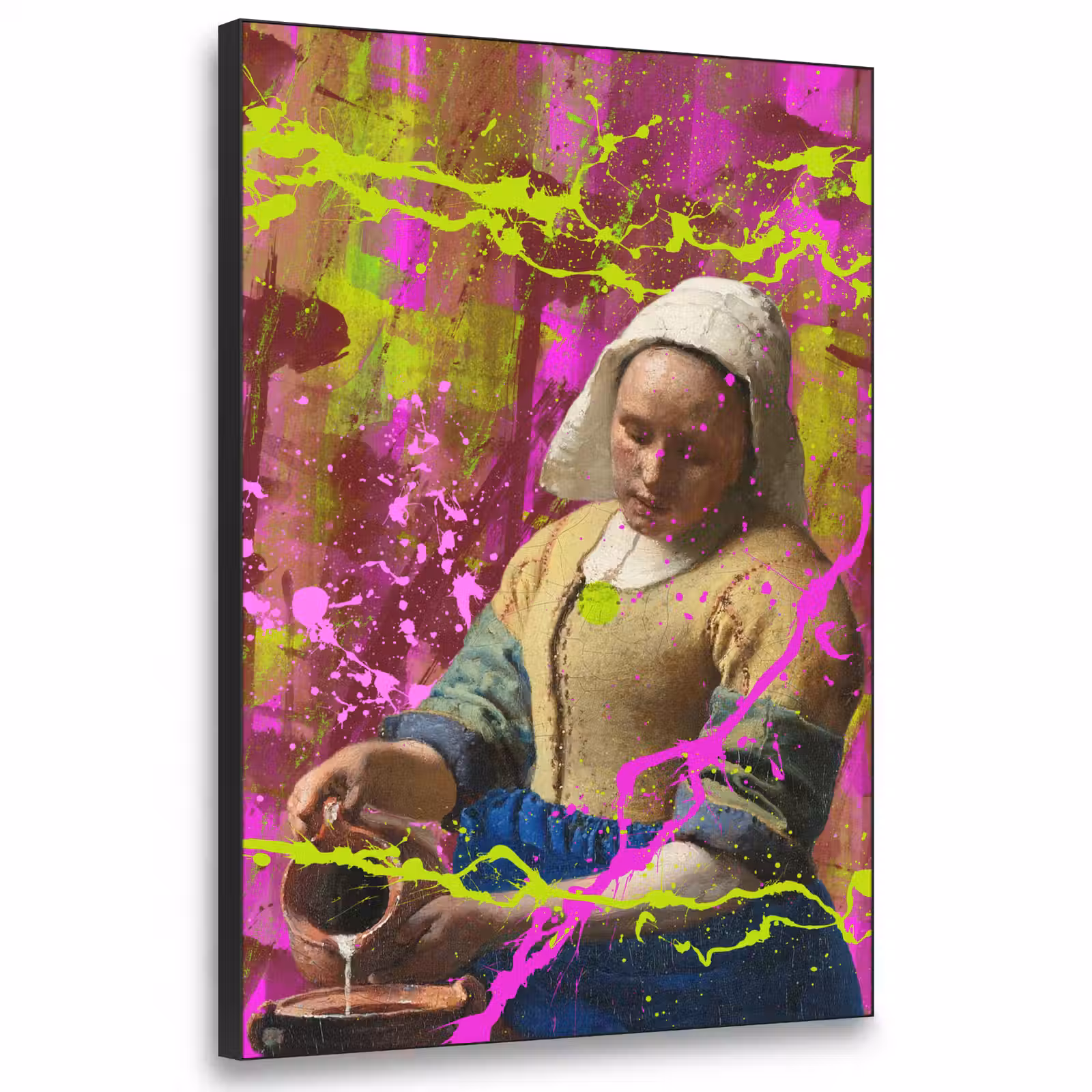 Art Frame - Melkmeisje - Johannes Vermeer - Neon — 1