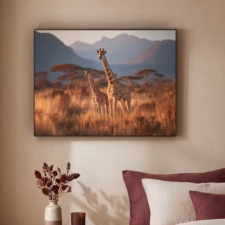 Art Frame - Giraffen - Hoog gras - Acaciabomen — 2