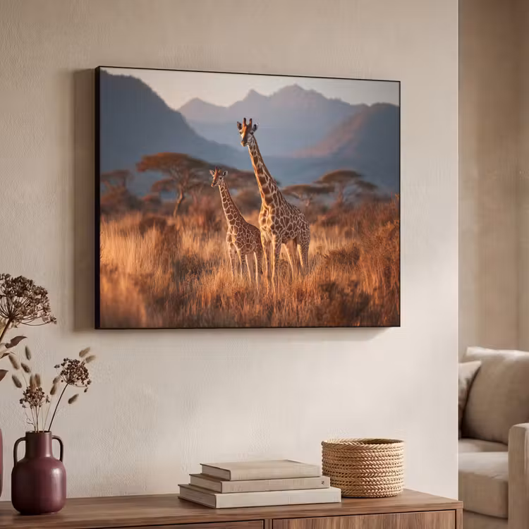 Art Frame - Giraffen - Hoog gras - Acaciabomen — 4