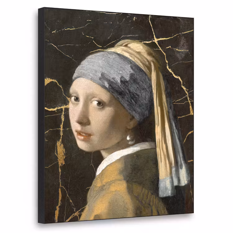Art Frame - Meisje met de parel - Johannes Vermeer - Goud — 1