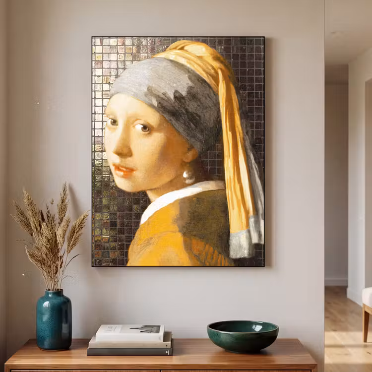 Art Frame - Meisje met de parel - Johannes Vermeer - Mozaïek — 2