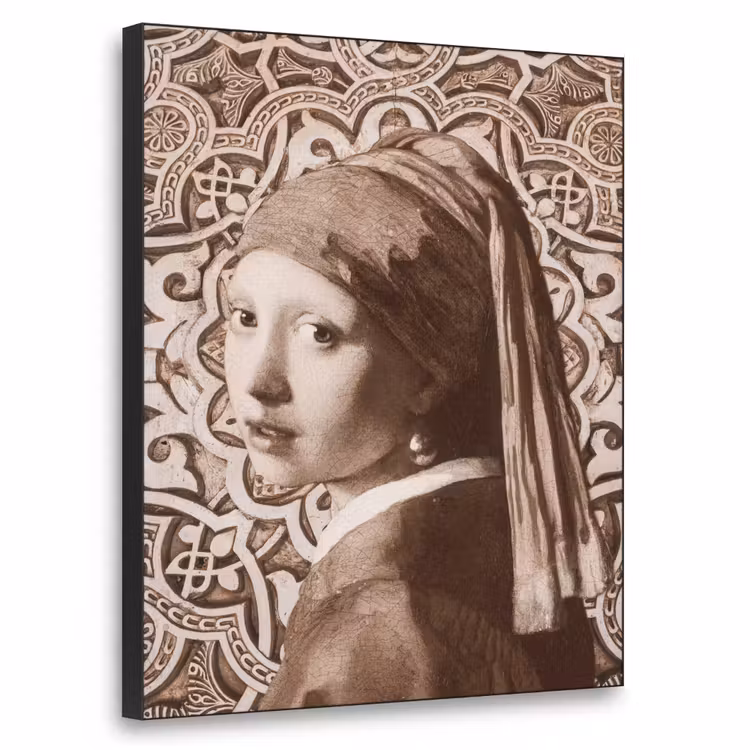Art Frame - Meisje met de parel - Johannes Vermeer - Sepia — 1