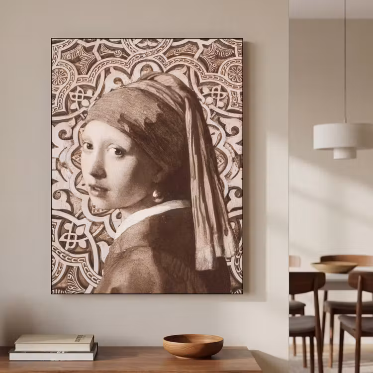Art Frame - Meisje met de parel - Johannes Vermeer - Sepia — 3