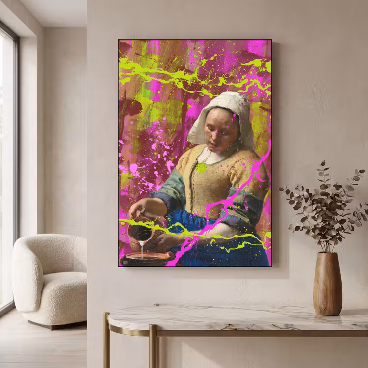 Art Frame - Melkmeisje - Johannes Vermeer - Neon — 3