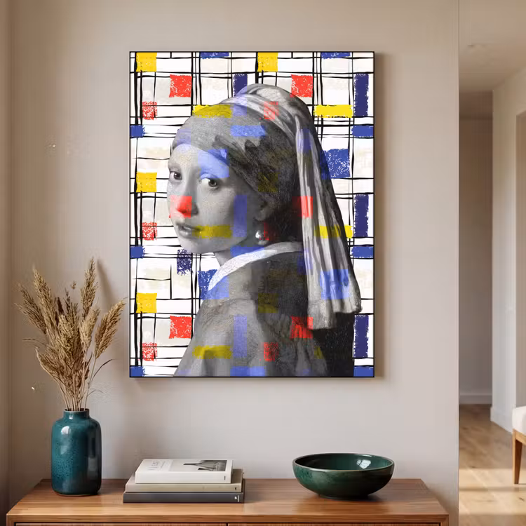 Art Frame - Mondriaan - Meisje met de parel - Collage — 2