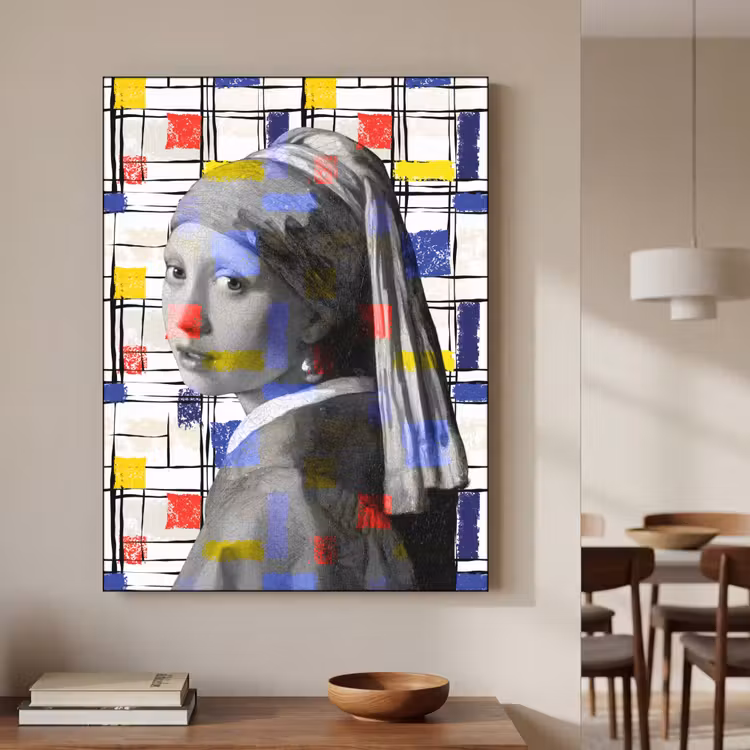 Art Frame - Mondriaan - Meisje met de parel - Collage — 3