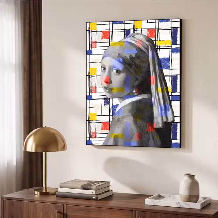 Art Frame - Mondriaan - Meisje met de parel - Collage — 4