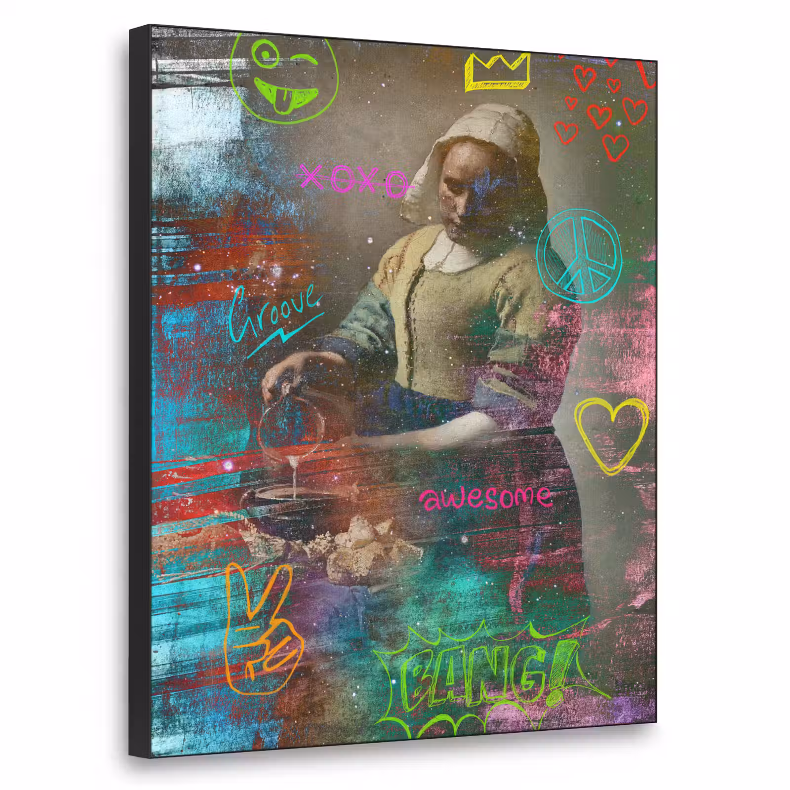 Art Frame - Melkmeisje - Johannes Vermeer - Graffiti — 1