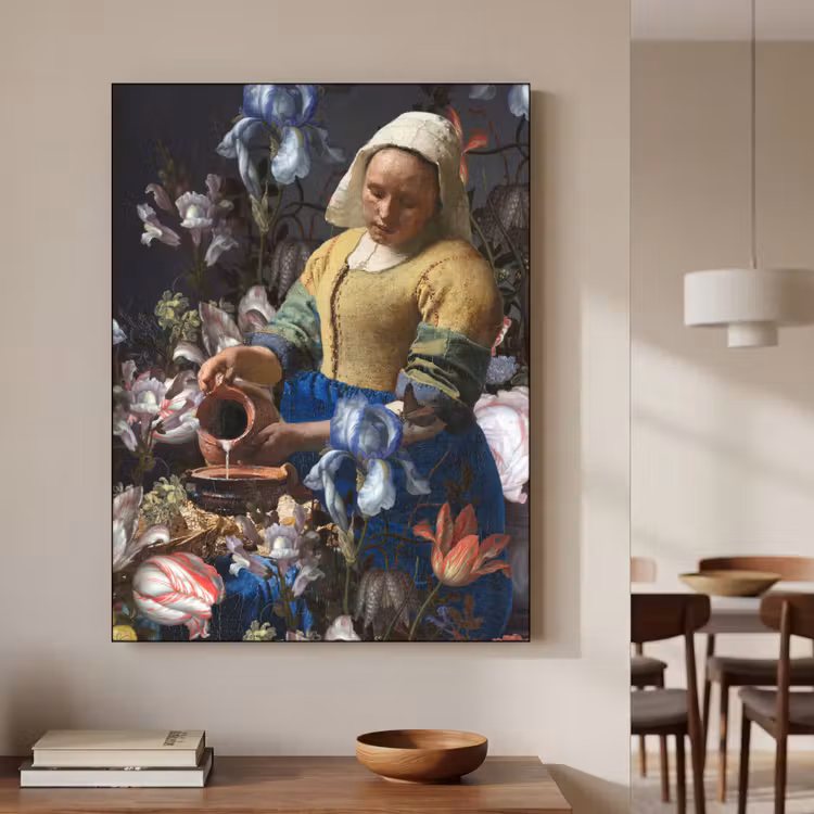 Art Frame - Melkmeisje - Johannes Vermeer - Bloemen — 3