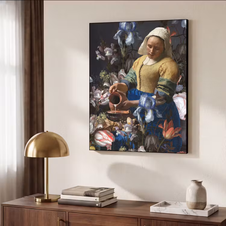 Art Frame - Melkmeisje - Johannes Vermeer - Bloemen — 4