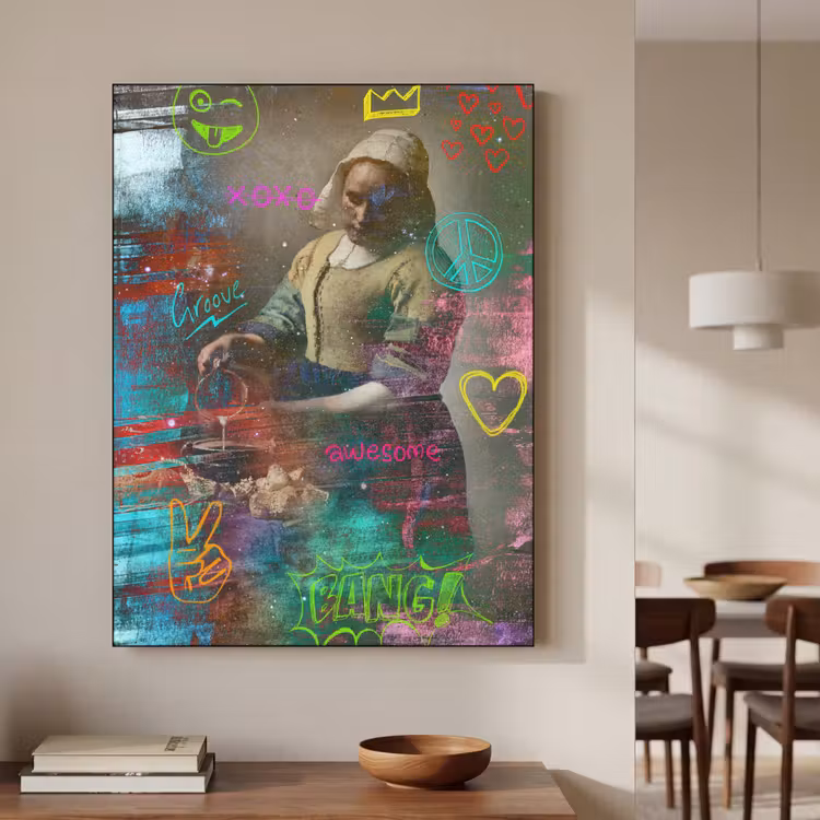 Art Frame - Melkmeisje - Johannes Vermeer - Graffiti — 3