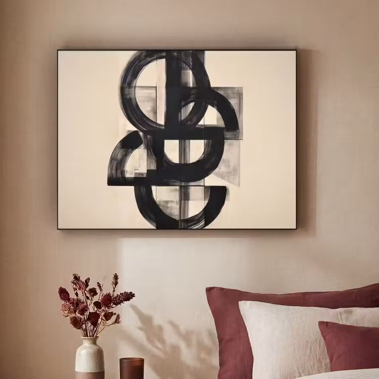 Art Frame - Cirkels - Lijnen - Vormen - Zwart — 2