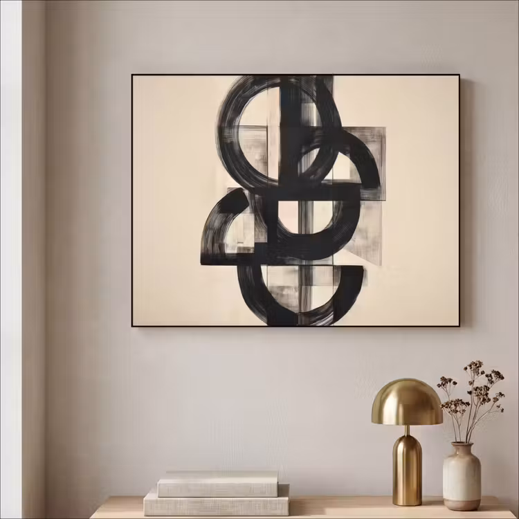 Art Frame - Cirkels - Lijnen - Vormen - Zwart — 3