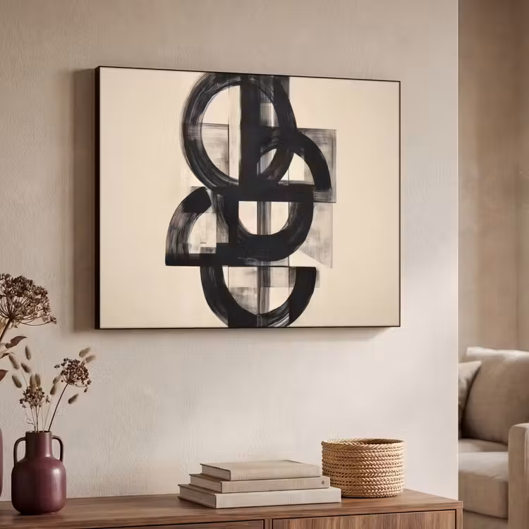 Art Frame - Cirkels - Lijnen - Vormen - Zwart — 4