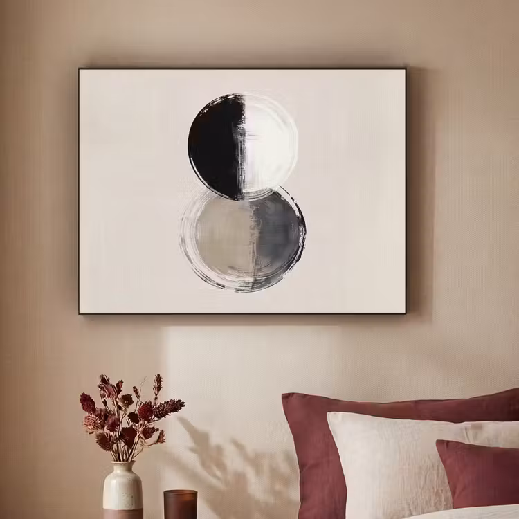 Art Frame - Cirkels - Strepen - Minimalistisch - Zwart — 2
