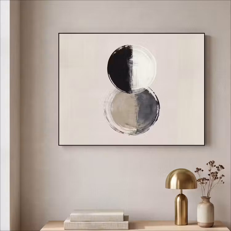 Art Frame - Cirkels - Strepen - Minimalistisch - Zwart — 3