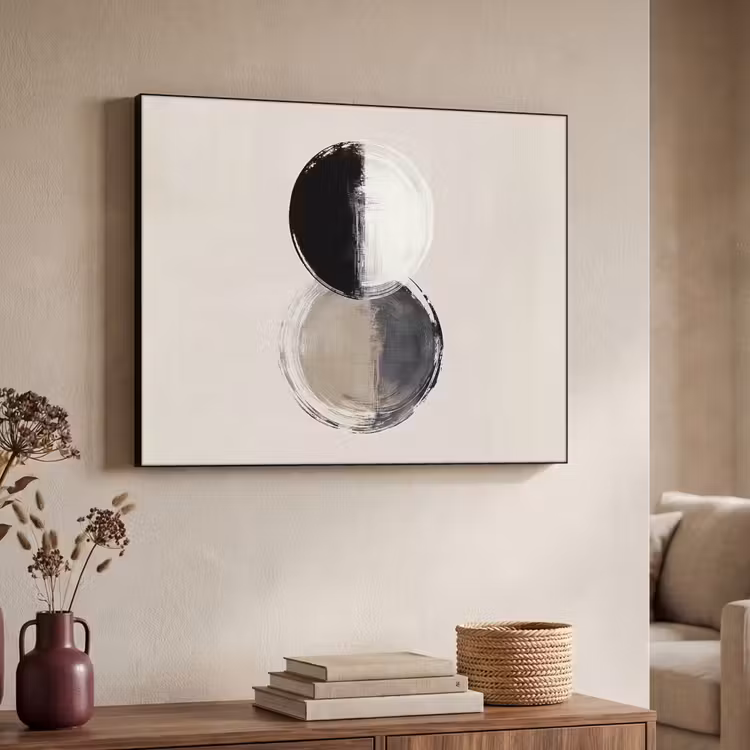 Art Frame - Cirkels - Strepen - Minimalistisch - Zwart — 4