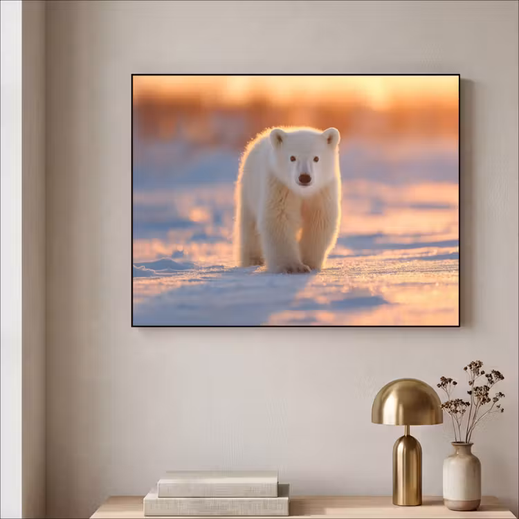 Art Frame - Ijsbeer - Sneeuw - Zonsopgang — 3