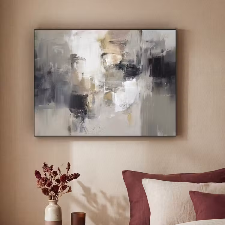 Art Frame - Kleurenpalet - Penseelstreken - Beige - Nevelig — 2