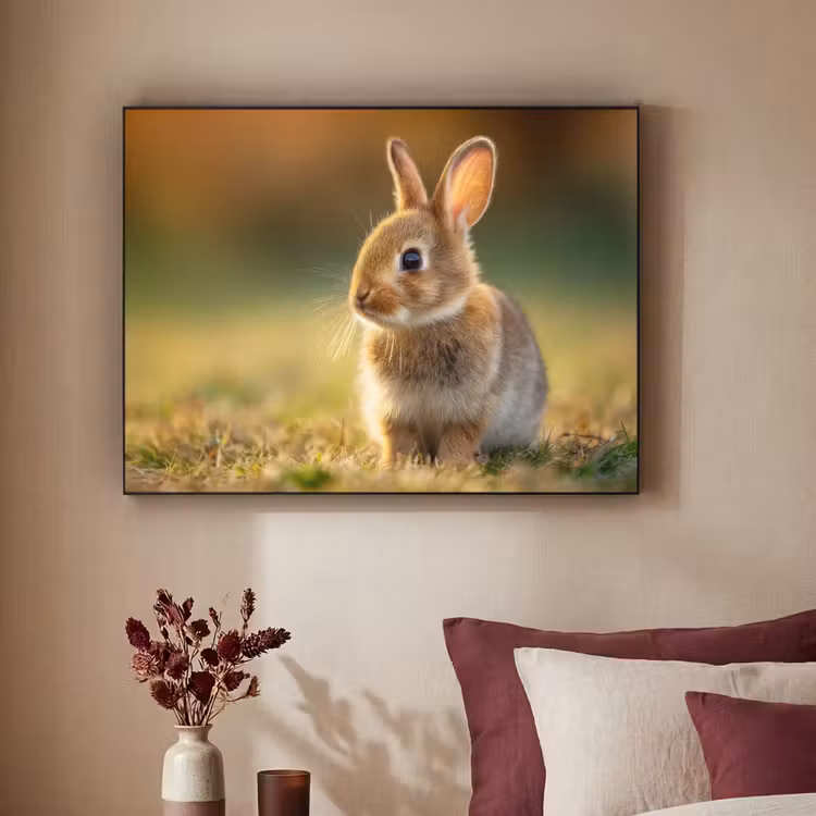 Art Frame - Konijntje - Bruin - Gras — 2