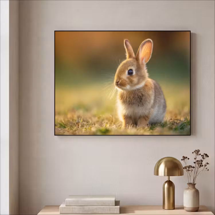 Art Frame - Konijntje - Bruin - Gras — 3