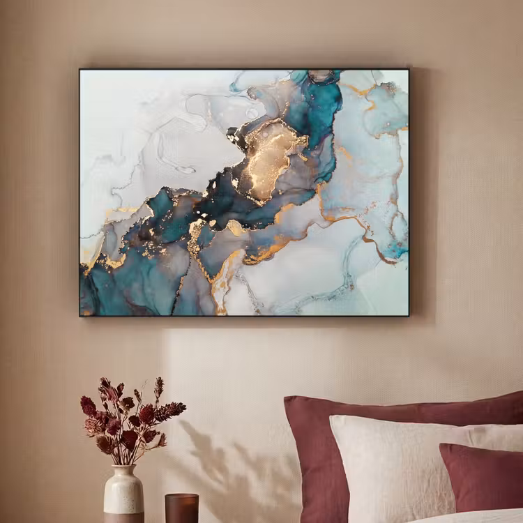 Art Frame - Blauw - Marmer - Goud — 2