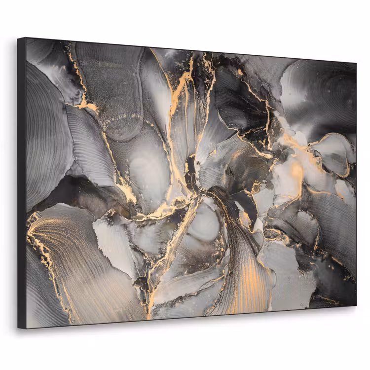 Art Frame - Grijs - Luxe  - Goud - Marmer — 1
