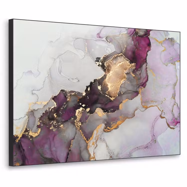 Art Frame - Marmer - Abstract - Goud - Paars — 1