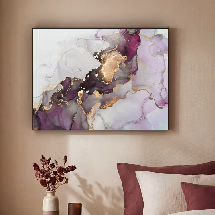 Art Frame - Marmer - Abstract - Goud - Paars — 2