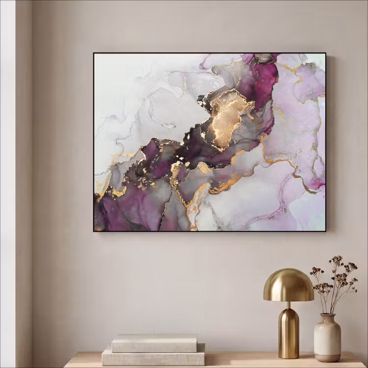 Art Frame - Marmer - Abstract - Goud - Paars — 3