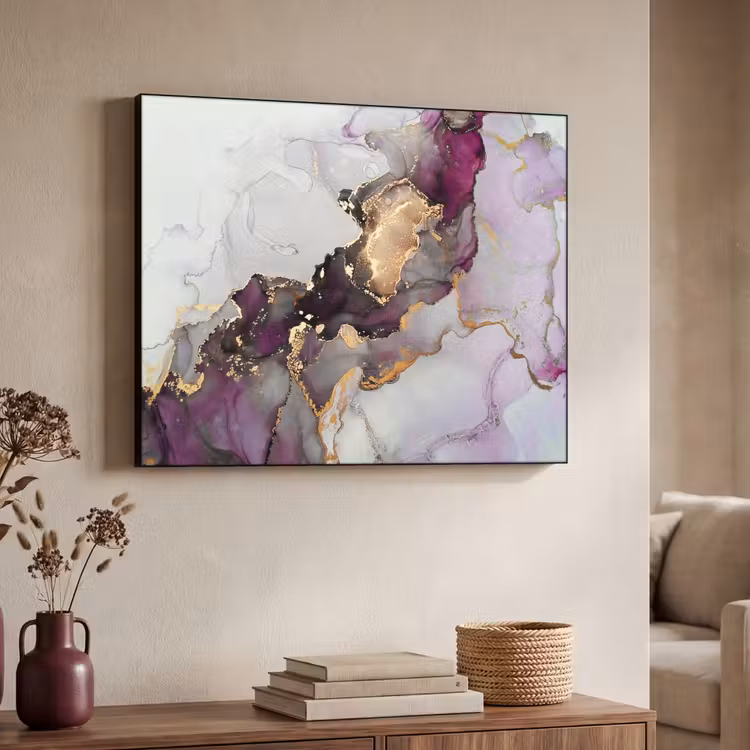 Art Frame - Marmer - Abstract - Goud - Paars — 4