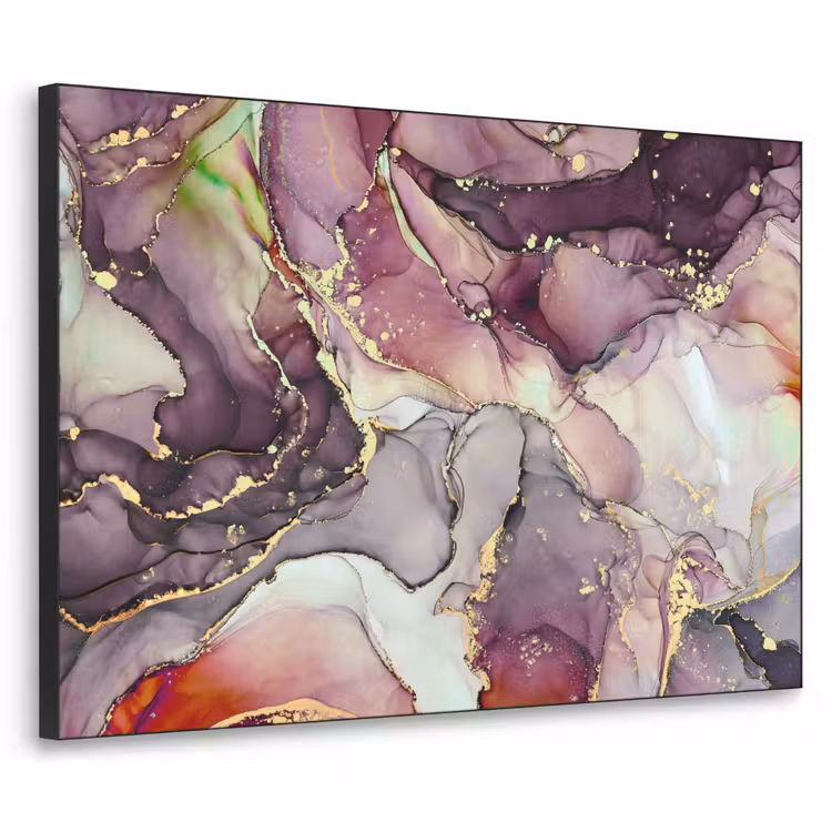Art Frame - Marmer - Rood - Paars - Goud — 1