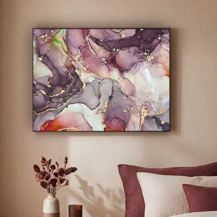 Art Frame - Marmer - Rood - Paars - Goud — 2