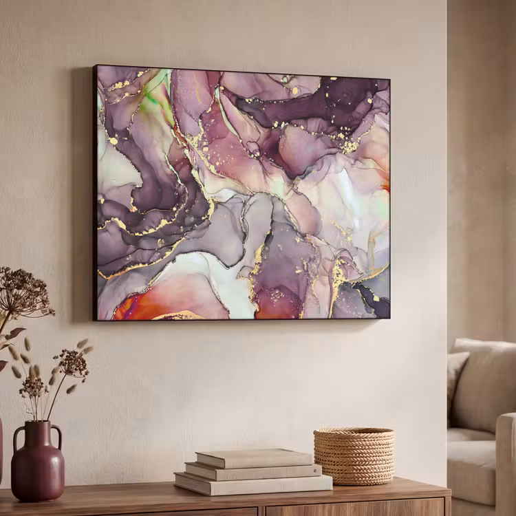 Art Frame - Marmer - Rood - Paars - Goud — 4